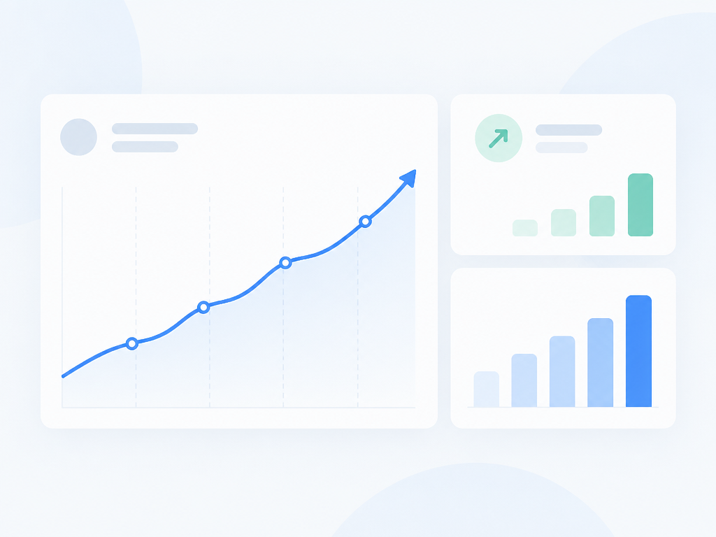 analytics charts on laptop screen