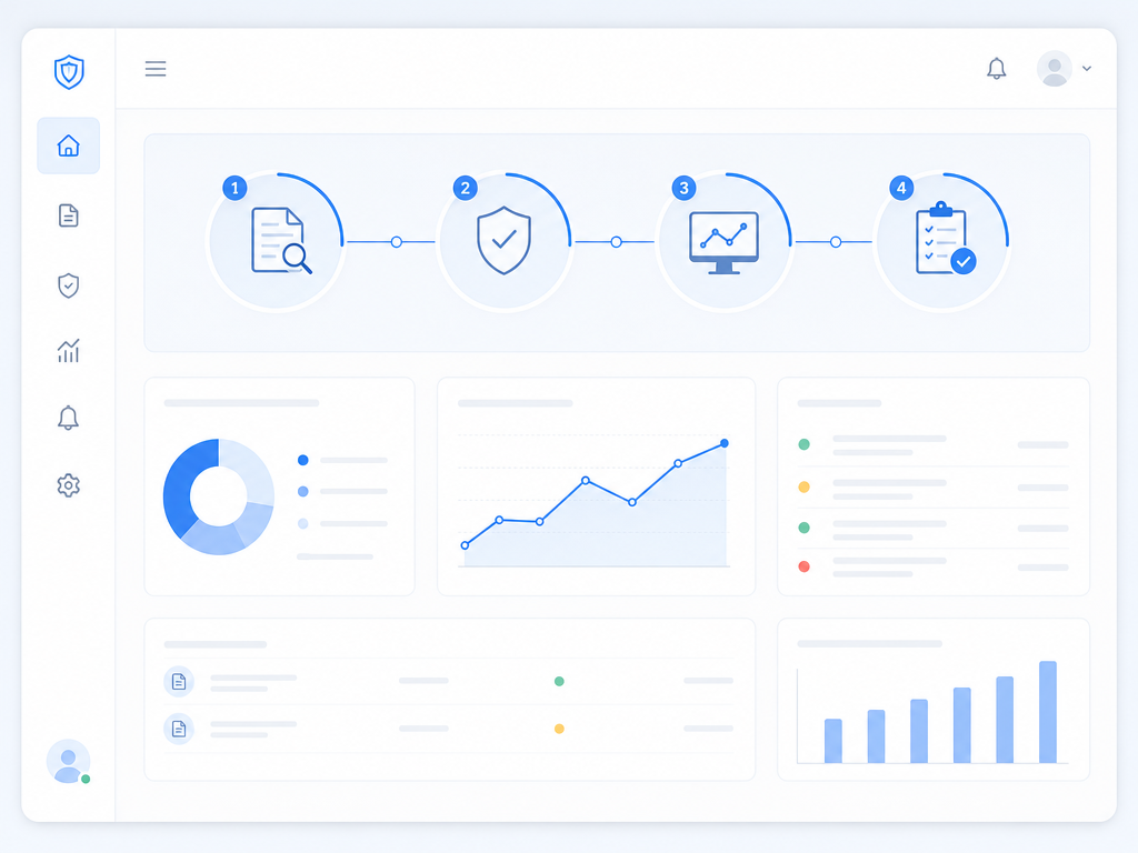 live monitoring dashboard on screen